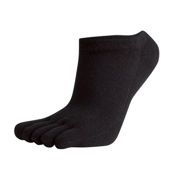 乾爽五趾船襪-素面 - 黑