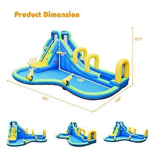 BOUNTECH 空気注入式ウォータースライド ロングスライドバウンサー公園