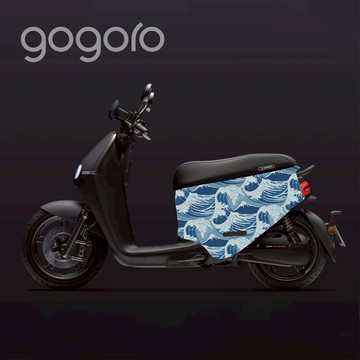 BLR gogoro ID111 浮世繪海浪 雙面車套 車身防刮套 潛水衣布 防刮套 保護套 車套 機車配備 電動車防刮 智慧雙輪【客製7-10個工作天】
