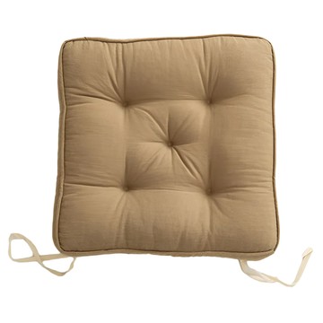 Mega 日式茶色加厚棉麻坐墊 四季坐墊 精棉坐墊 1入  糖褐色  43x43x6 公分