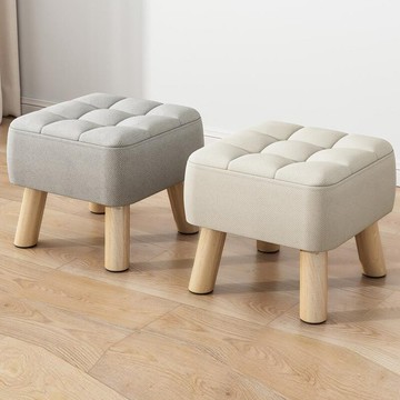 加厚坐感實木小矮凳 椅凳 高24.5cm 舒適厚墊 換鞋凳 小椅子