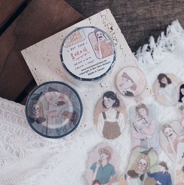 畫框女孩 亮面PET膠帶