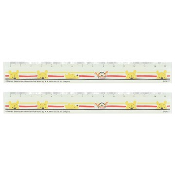 sun-star 小熊維尼直尺 15cm  維尼與跳跳虎  2支