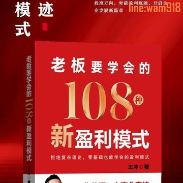 【店長推薦】王衝2025 新書 老闆要學會的108種新盈利模式 速發