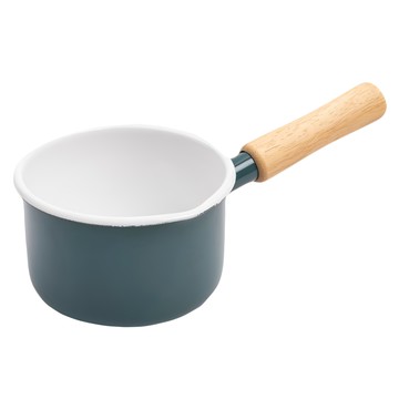 HOLA 和樂家居 琺瑯單柄牛奶鍋 26.5 x 13.5 x 8cm  煙霧藍  1個