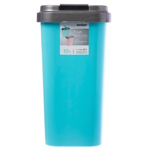 KEYWAY 可潔按壓式垃圾桶 10L 淺藍 CW-610
