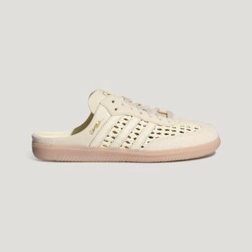 Adidas 愛迪達 Samba OG Mule W KH7719 女 穆勒鞋 編織 皮革 麂皮 米
