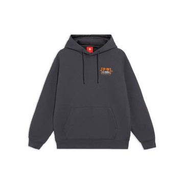 中國李寧優質面料洋氣簡約印花圖案男女同款套頭連帽衛衣AWDS245