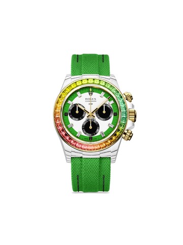 DiW (Designa Individual Watches) - customised Daytona Rainbow 40mm - unisex - Carbon/Sapphire Glass - One Size - White