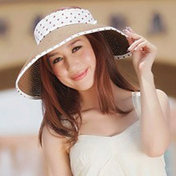 outbound韓版女用夏日遮陽捲捲草編帽/防曬遮陽帽(8色可選)