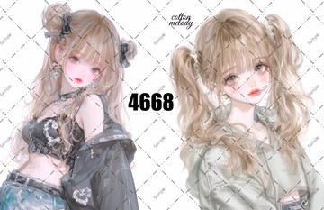 original sticker no.4668 人物貼紙 原創貼紙 原創人物貼紙 裝飾貼紙 cotton melody