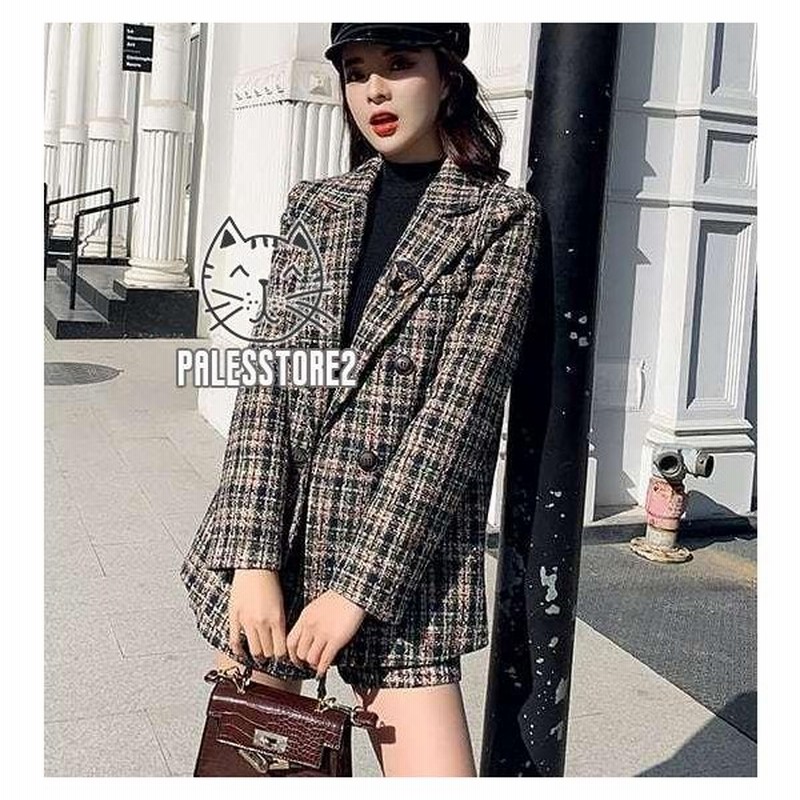 セットアップ レディース 冬 スーツ カジュアル ツイード アウター ジャケット ショートパンツ ハイウエスト 通勤 デートお出かけ 通販 Lineポイント最大0 5 Get Lineショッピング