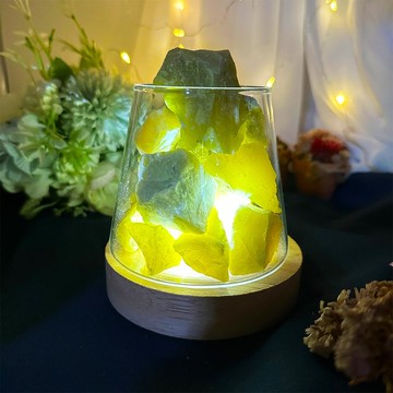 【MU工坊】檸檬玉擴香石夜燈/水晶擴香燈/碎石/室內香薰/淨化