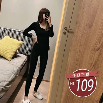 【台灣發貨】韓版高彈顯瘦薄款內搭保暖發熱套裝 連身裙 吊帶裙 吊帶褲 女裝【S295】