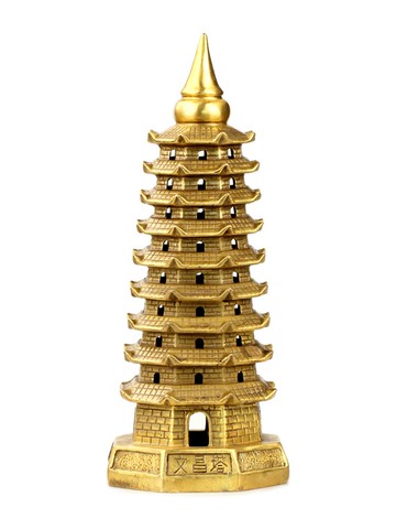 聚緣閣銅9九層文昌塔擺件學業事業辦公室書房家用裝飾工藝禮品