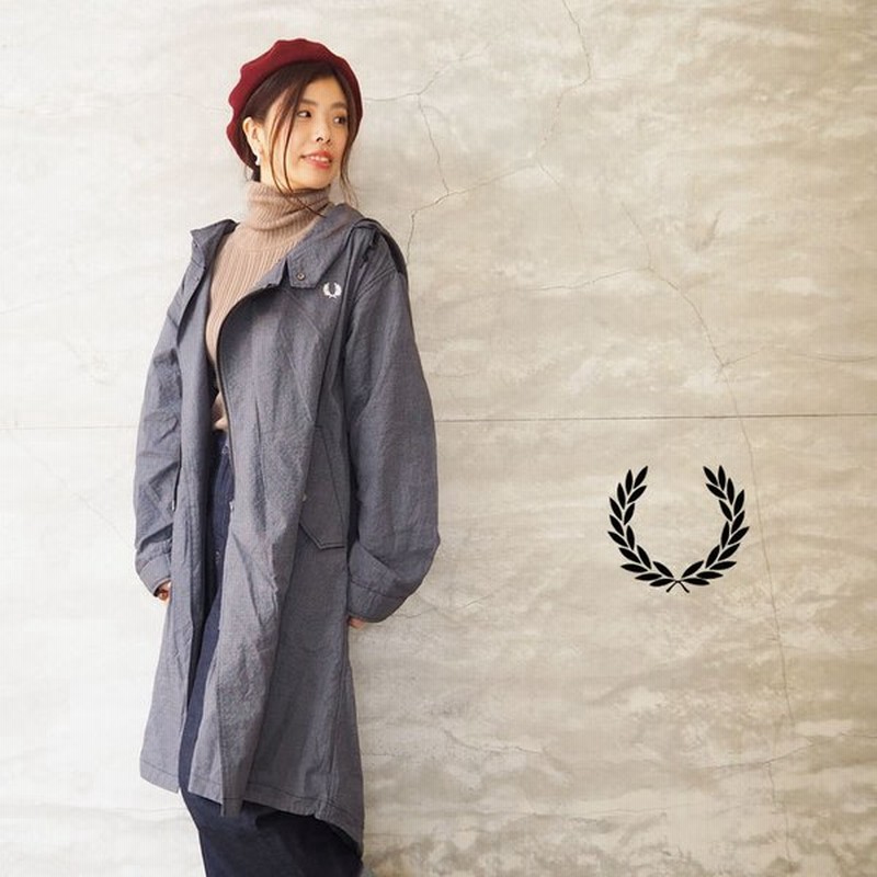 フレッドペリー Fred Perry コート レディース Micro Jacquard Fishtail Parka フィッシュテイル パーカー F2640 ジャケット 通販 Lineポイント最大0 5 Get Lineショッピング