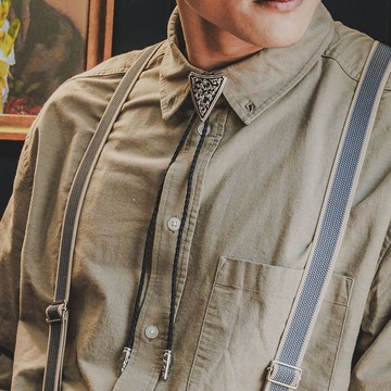 歐洲卷紋 保羅領帶 Bolo Tie 皮革項鍊 皮繩領帶 長項鍊