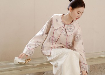 【織金】新中式復古中國風 寬鬆氣質翻領外套