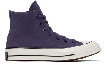 Converse 紫色 Chuck 70 Heritage Suede 高帮运动鞋