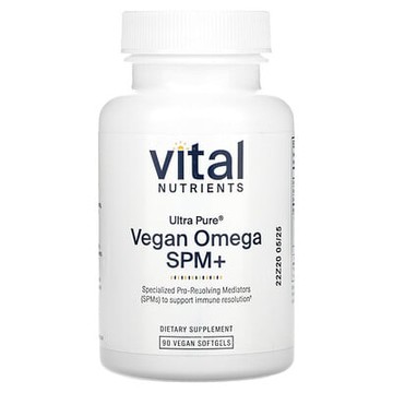 Vital Nutrients, Ultra Pure，全素 Omega SPM+，90 粒全素軟凝膠