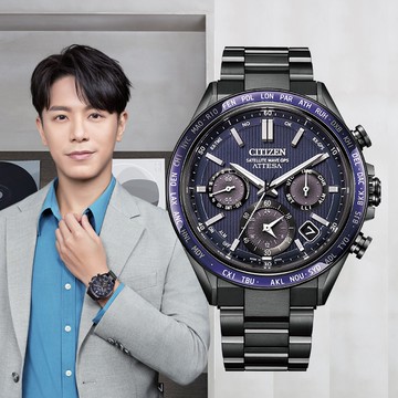 送禮首選★ CITIZEN 韋禮安廣告款 紺星 限量 鈦 GPS衛星對時光動計時手錶 年終送禮推薦 CC4059-64L