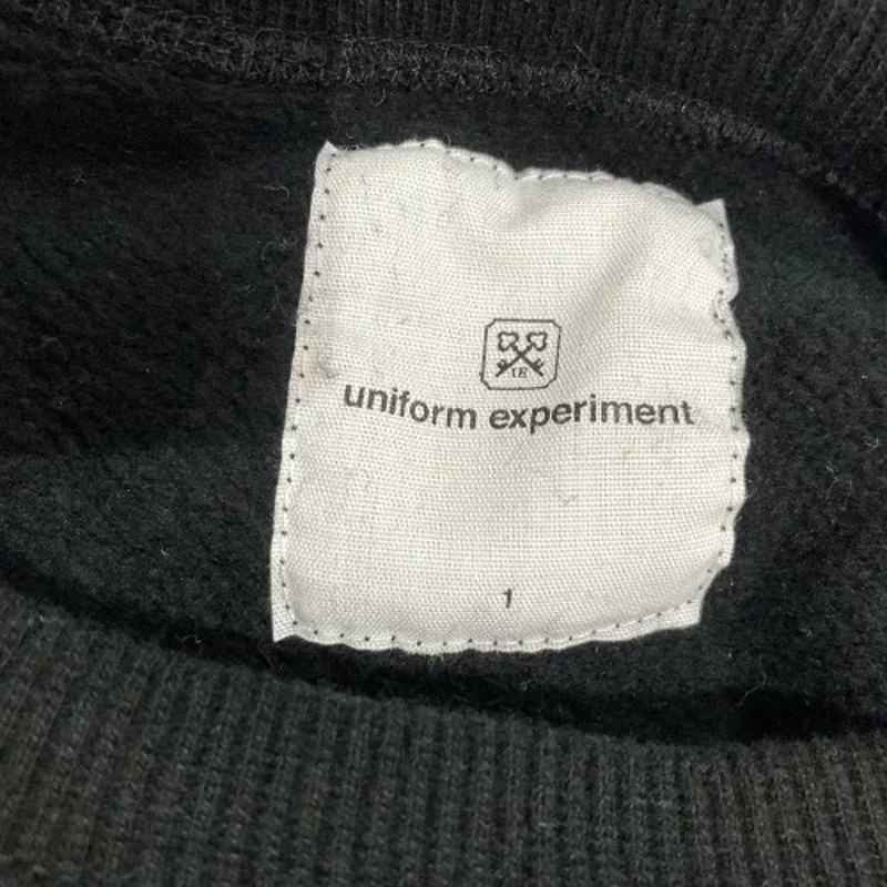 UNIFORM EXPERIMENT 21aw Wide Crewneck Sweat Black サイズ1 UE