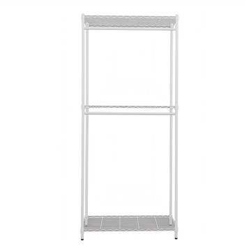 dayneeds 日需百備 輕型烤漆雙桿衣櫥(置物架/掛衣架/收納架/層架/鐵架) 三層 1個  90 x 45 x 210cm  白色