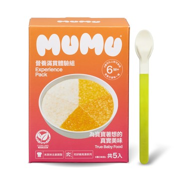 娃娃城Baby City 【mumu寶寶粥】營養滿貫體驗組 5入/盒(贈貝親軟質湯匙)