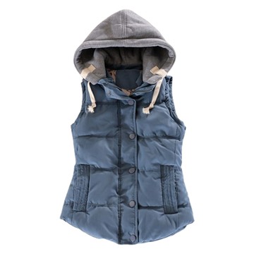 【CS22】韓版羽絨綿連帽馬甲背心M-5XL