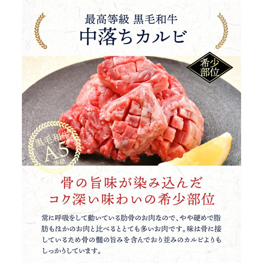 牛焼黒毛和牛 中落ちカルビ 500g (250g×2) A5等級 贅沢  冷凍食品