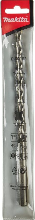 MAKITA 牧田 D-00169 四溝二刃 四溝鑽頭 9*210 配件 水泥 鑽頭 鑽尾 四溝 免出力 兩刃