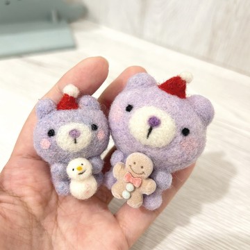 聖誕限定 聖誕軟糖小熊 多款 羊毛氈娃娃 薑餅人 雪人