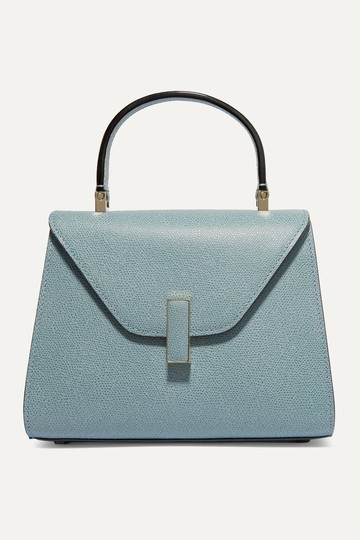Valextra - Iside Mini Textured-leather Tote - Blue - One size