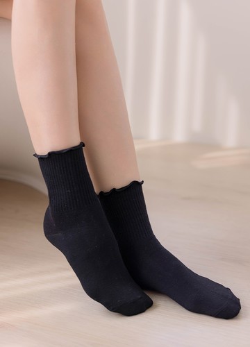 波浪邊小短襪