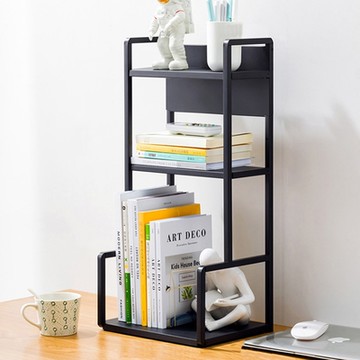 【HappyLife】H型桌面置物架花架-三層30cm(黑色) 30×22×61cm Y10173