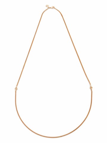 Christian Dior Pre-Owned - pre-owned gold-plated chain necklace - women - Gold Plated/Rhinestone - One Size
