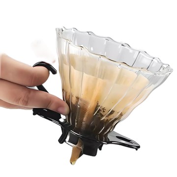 【台灣現貨🔥免運】咖啡濾杯 玻璃濾杯 手沖咖啡 耐熱玻璃 玻璃壺 V型耐熱玻璃濾杯 手沖壺 咖啡器具 高硼硅濾杯