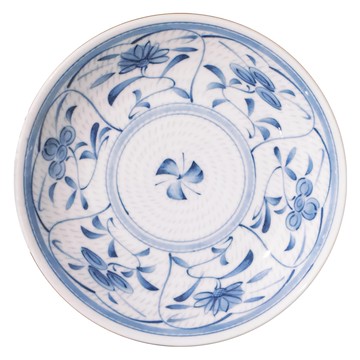 桔梗旋紋 - 日本製 容量200mL 陶瓷  1個  桔梗旋紋 白色 + 藍色  16 x 3cm