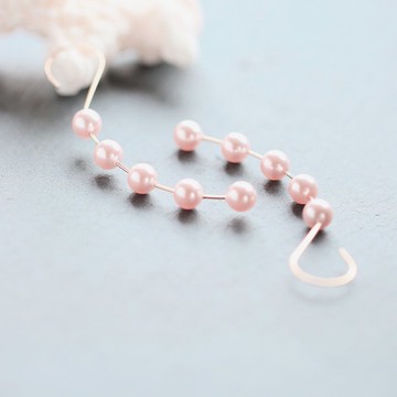 14kgf 施華洛世奇珍珠櫻花色 Prima 穿孔耳環