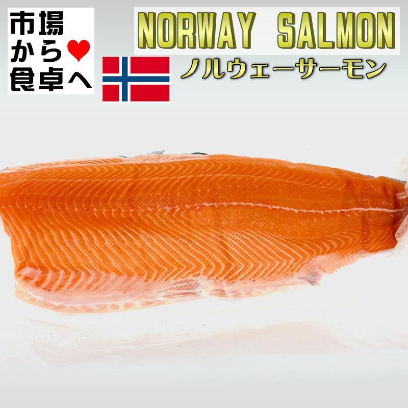 ノルウェーサーモン (アトランティックサーモン) 約1.5kg 半身お刺身・お寿司・カルパッチョ・ステーキ・ムニエル・フライに