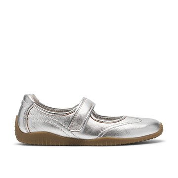 Clarks 美麗達-Meridor Jane女款真皮時尚薄底瑪莉珍(銀色)CLF87668C