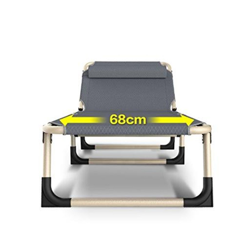 honei 折りたたみ式ベッド リクライニング式 チェアーベッド 枕つき ストア アウトドアチェア ゼログラビティ 耐荷重200kg