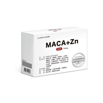 井上生醫 CANIS LUPUS MACA+Zn 瑪卡鋅膠囊 60顆/500mg  1盒