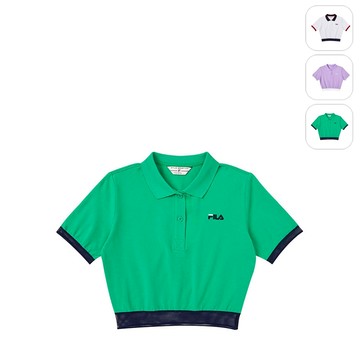 【FILA】女性 短袖 POLO衫-草地綠 5POY-1430-GN