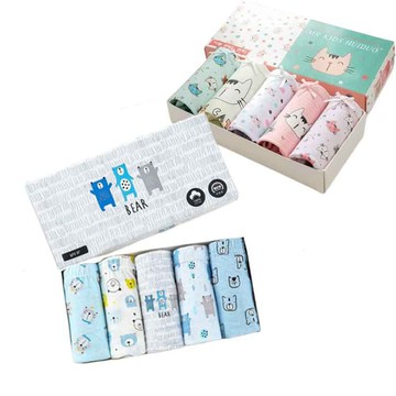 韓版100%純棉透氣舒適兒童內褲(五入組)