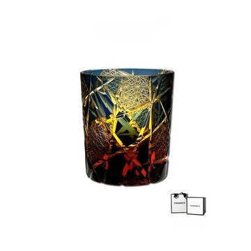 Vianasa's諸神的黃昏異變版個性江戶切子手工雕刻水晶威士忌酒杯