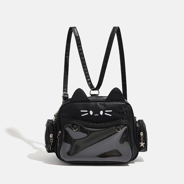 𝑳𝒖𝒄𝒌𝒚 𝒑𝒂𝒄𝒌✨Y2K韆禧辣妹大容量貓咪痛包2026新款吧唧穀子百搭單肩斜跨雙肩包