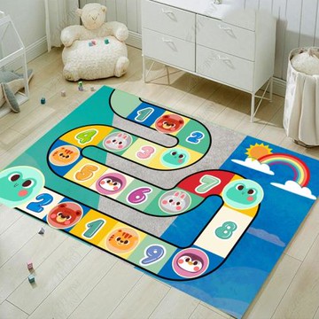 兒童卡通動漫跑道游戲地墊爬行毯幼兒園早教閱讀區大地毯全鋪加厚