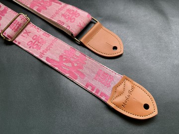 GIGFORU高檔提花喜洋洋紅雙喜通用吉他背帶貝斯背帶GUITAR STRAP