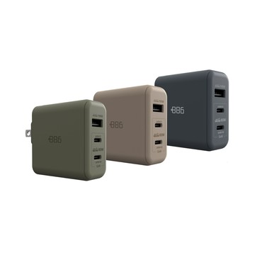 +886 [極Hai] GaN氮化鎵 65W PD 3孔快充充電器(3色可選)